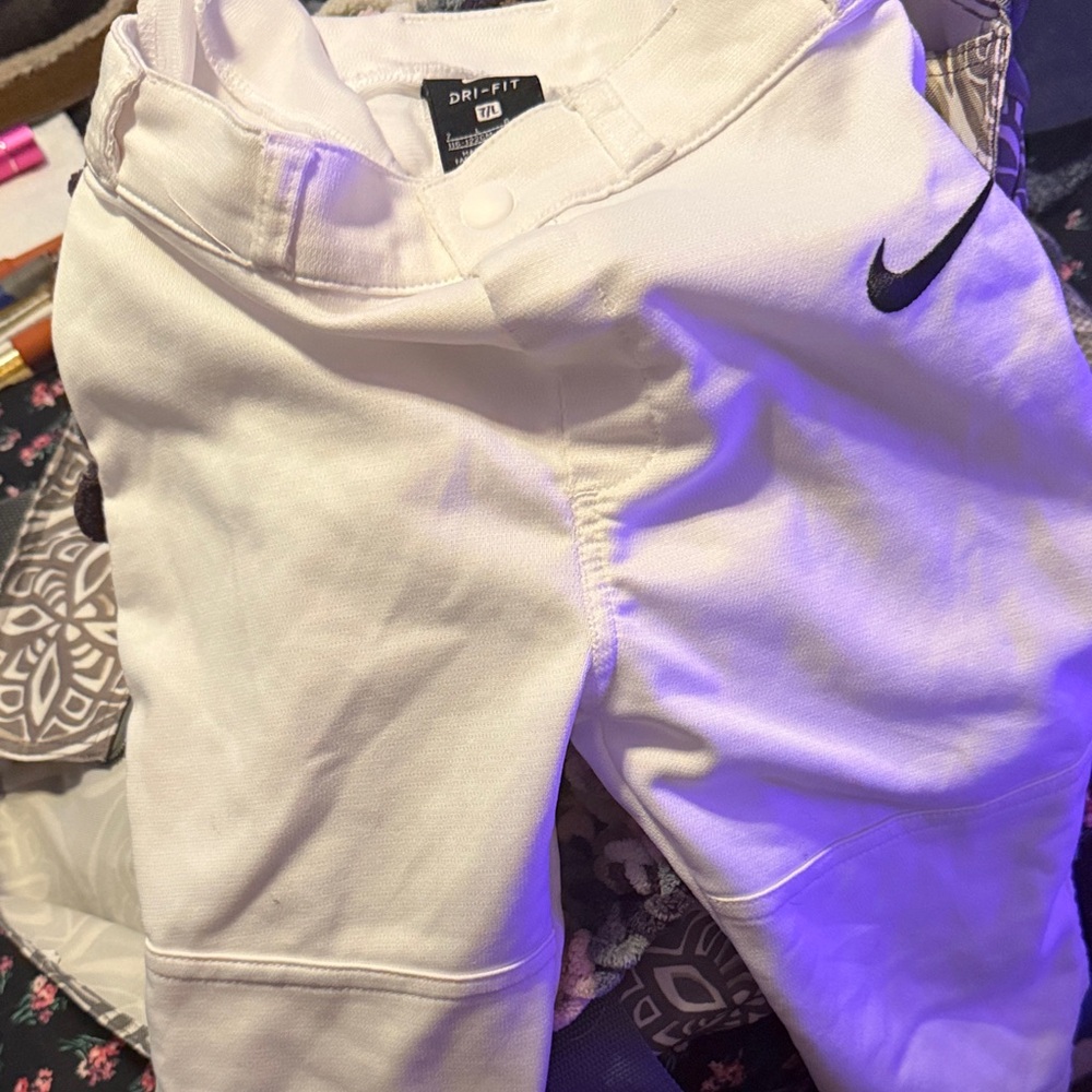 Nike White Dri-FIT Baseball Pants